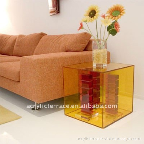 Frosted Perspex/Acrylic cube end table